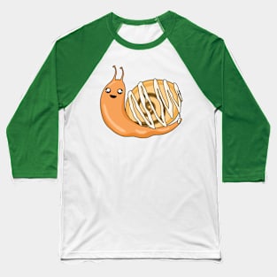 Kawaii Cinnamon Roll Snail Baseball T-Shirt